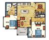 Two bedroom floor plan